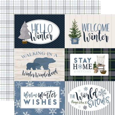 Carta Bella Welcome Winter Designpapier - 6x4 Journaling Cards